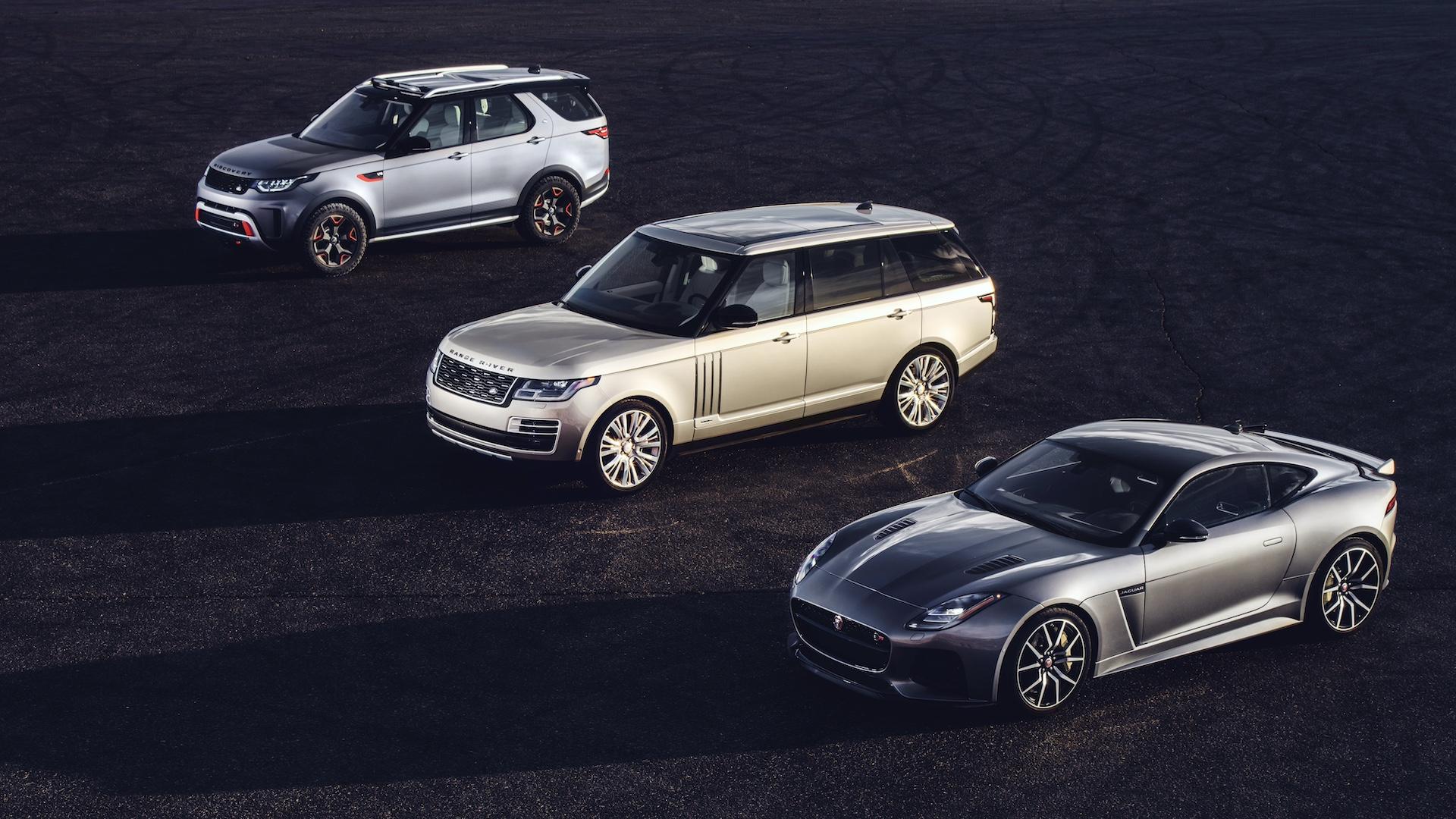 Jaguars en Land Rovers F-Type Range Rover Discovery