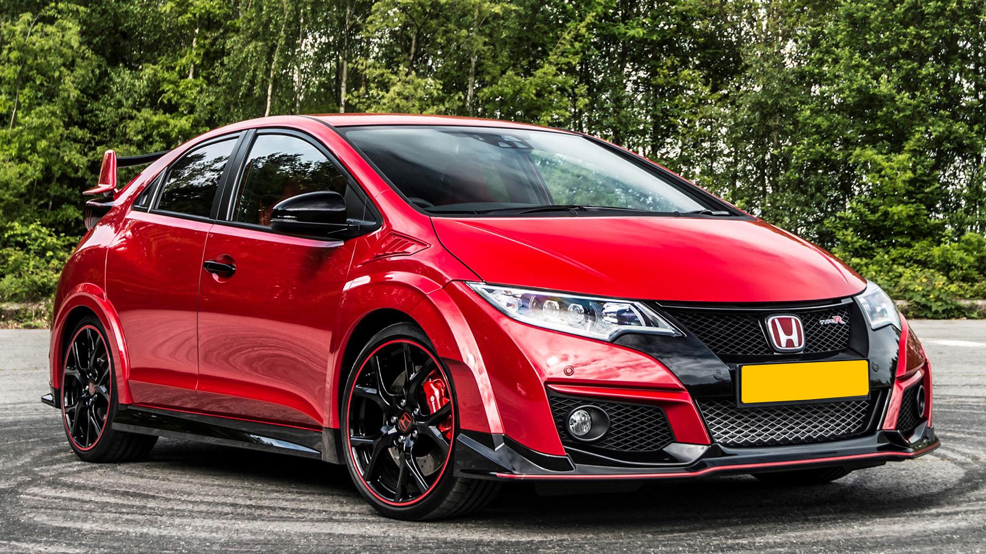 Honda Civic Type-R (FK2) rood (2015) zijkant rechts schuin rood
