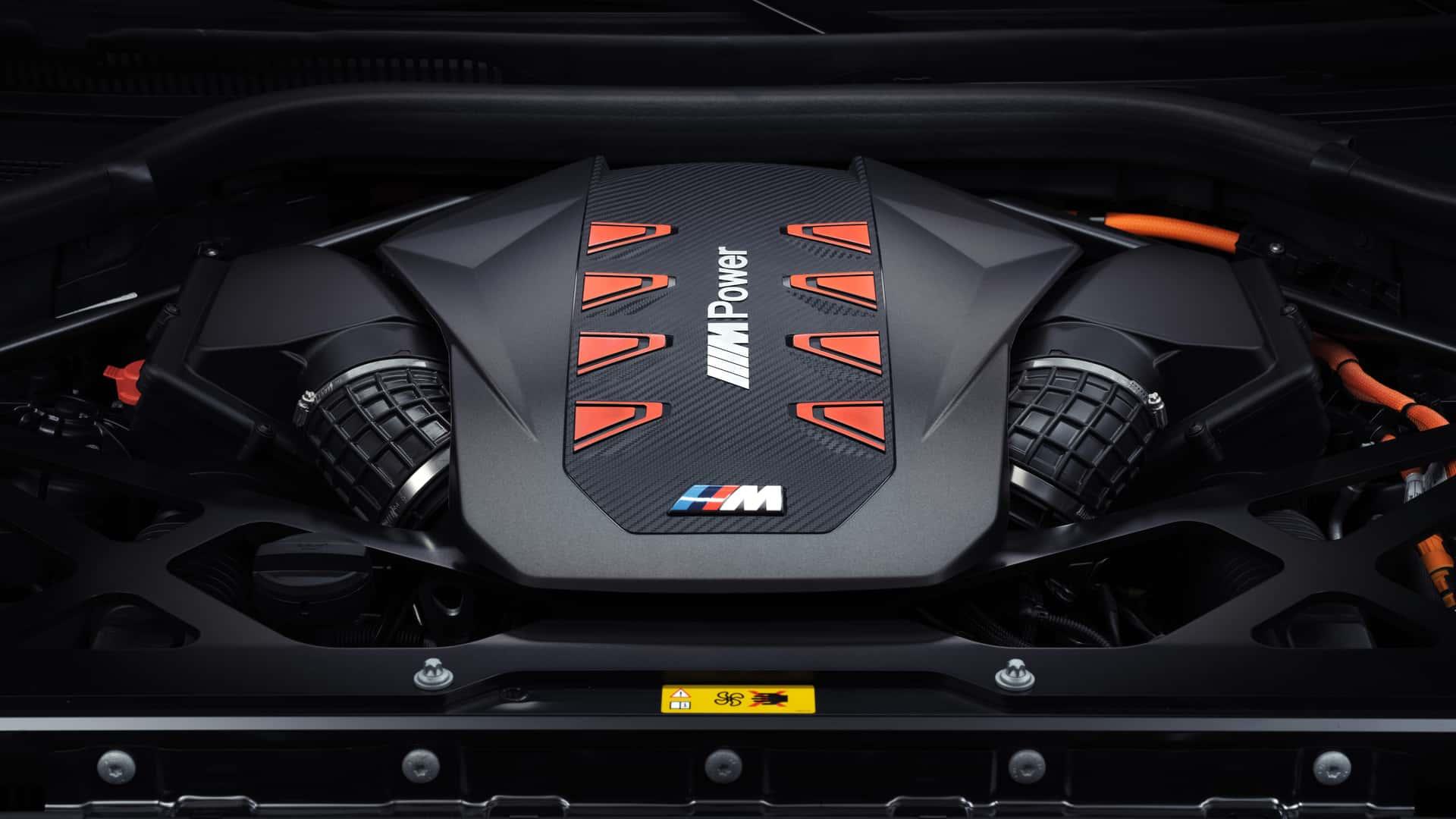 BMW XM Label (2025) blauw motor V8