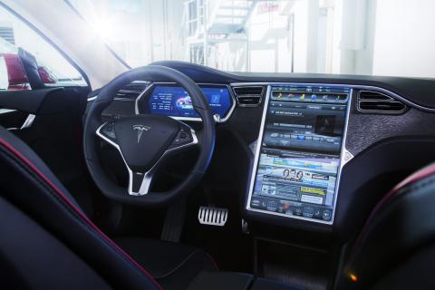 Tesla Model S interieur (2014)