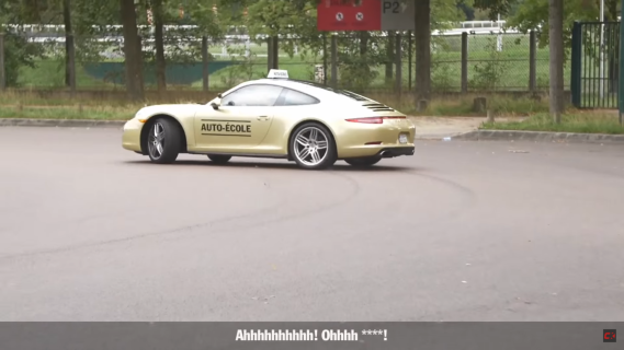 Afrijden in een Porsche 911