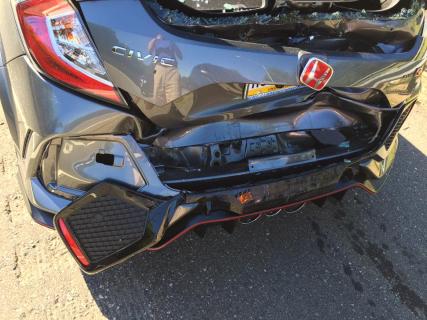 De Honda Civic Type R crasht