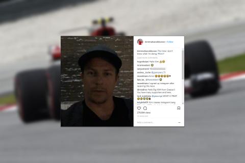 Kimi Räikkönen zit op Instagram