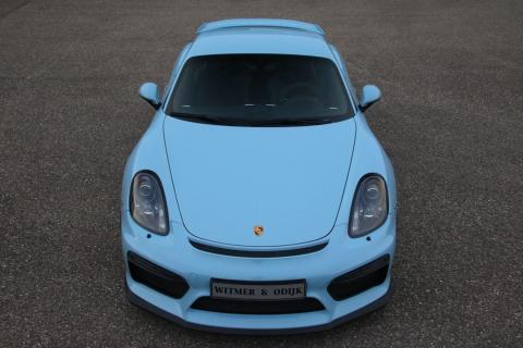 Porsche Cayman GT4 blauw