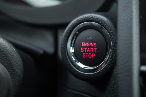 Subaru WRX STI engine start knopje (2018)