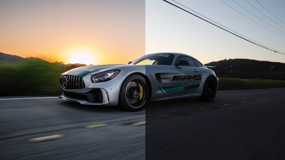 retoucheren foto amg gt r