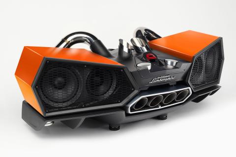 Lamborghini Esavox Carbon Fibre Docking Station Speaker oranje