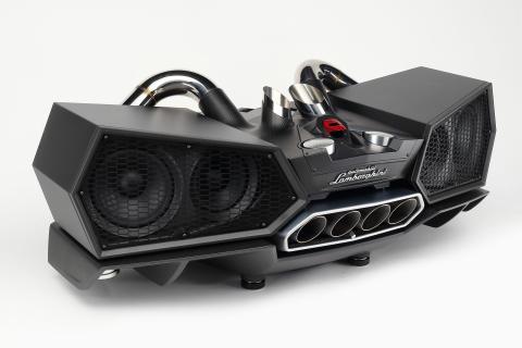 Lamborghini Esavox Carbon Fibre Docking Station Speaker zwart