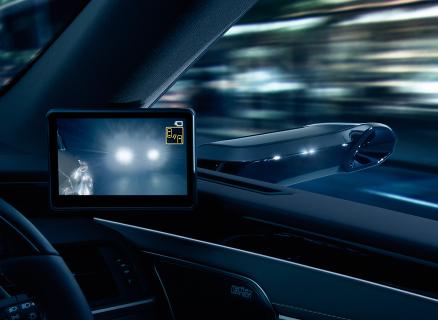 Lexus ES digitale buitenspiegels nacht