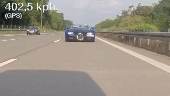 Bugatti Veyron op de Autobahn