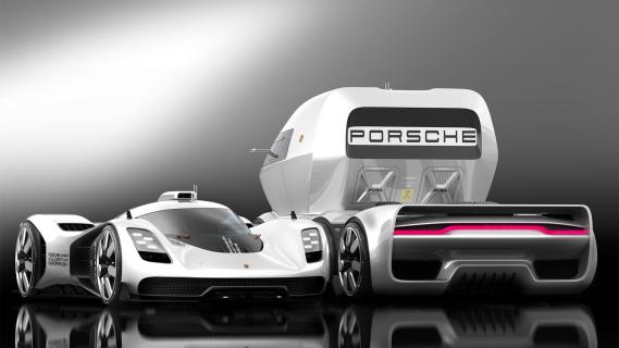 Porsche racevrachtwagen