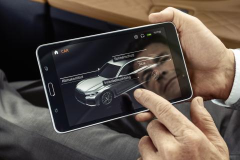 BMW 7-serie tablet scherm