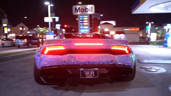 Lamborghini Huracan van Chris Brown