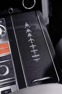 Range Rover Astronaut Edition koolstofvezel middenconsole