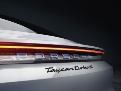 Porsche Taycan Turbo S badge
