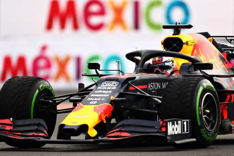 Max Verstappen met inters in GP van Mexico 2019