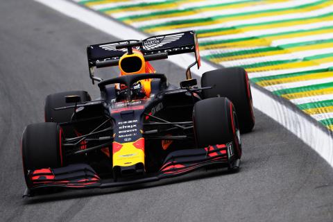 Max Verstappen dichtbij in bocht GP van Brazilië 2019