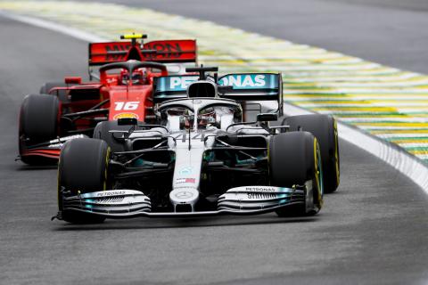 Hamilton en Leclerc GP van Brazilië 2019