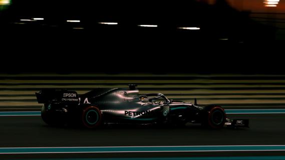 Lewis Hamilton 3 4 achter rijder GP van Abu Dhabi 2019