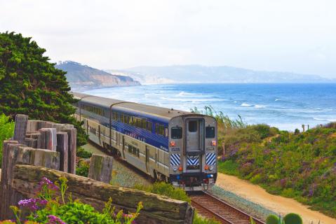 Amtrak trein in San Diego