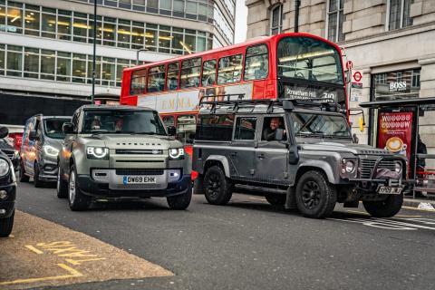 Land Rover Defender in Londen