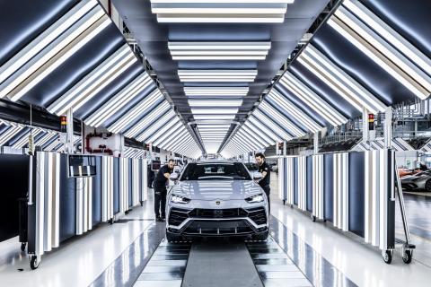Lamborghini Urus in de fabriek