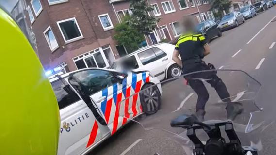 Oude Golf vlucht voor politie in Utrecht