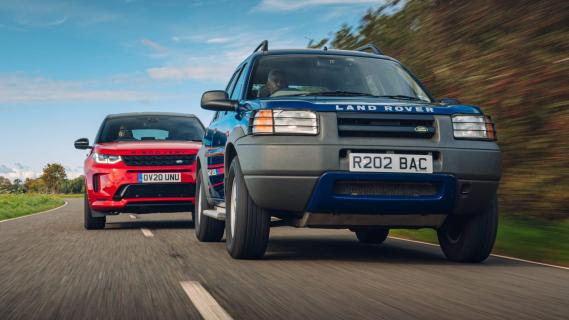 Retro Land Rover Discovery Sport (2021) vs Land Rover Freelander (1997)