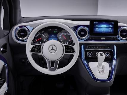 Stuur Mercedes EQT: elektrische T-klasse