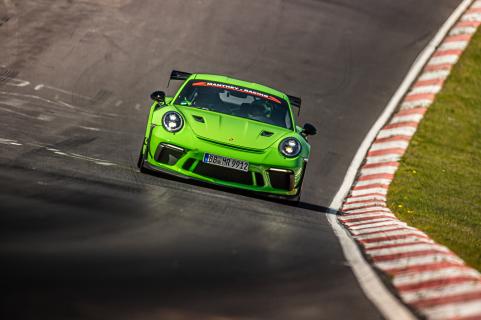 Porsche 911 GT3 MR (Manthey Racing) op de Nürburgring Nordschleife