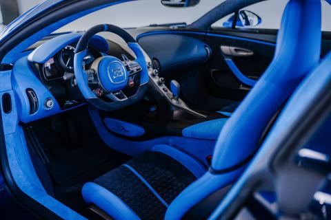 interieur laatste Bugatti Divo (blauw)