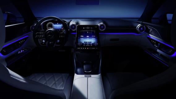 Interieur van de Mercedes SL