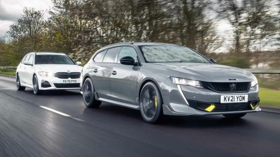 BMW 330e Touring vs Peugeot 508 PSE SW