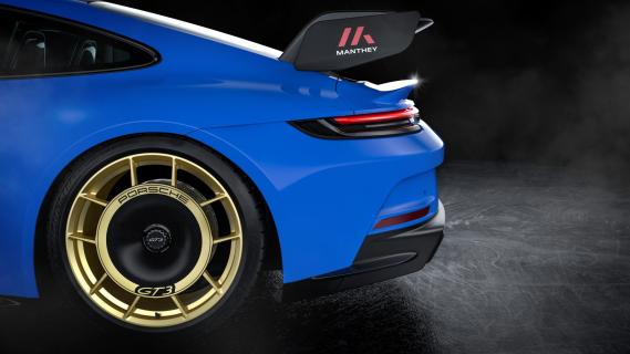Spoiler en aerodisc velgen Manthey Racing Porsche 911 GT3