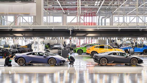 Lamborghini Huracán Evo in de fabriek