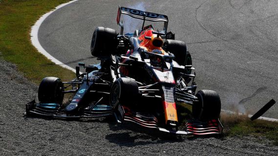 Lewis Hamilton Max Verstappen Crash Monza