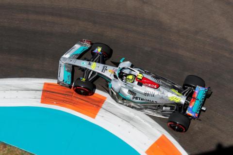 3e vrije training van de GP van Miami 2022 Lewis Hamilton