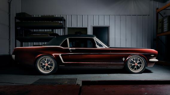 Ringbrothers Ford Mustang Cabriolet in garage