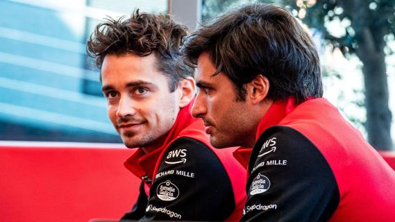 2e vrije training van de GP van Nederland 2022: Carlos Sainz en Charles Leclerc