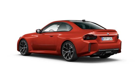 BMW M2 configurator schuin achter rood