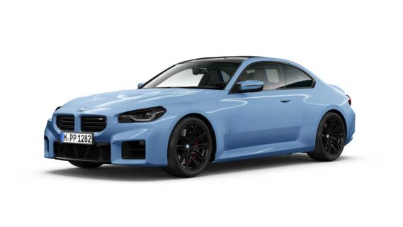 BMW M2 configurator schuin voor Zandvoort Blauw