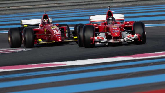 Ferrari F1 auto's op Paul Ricard