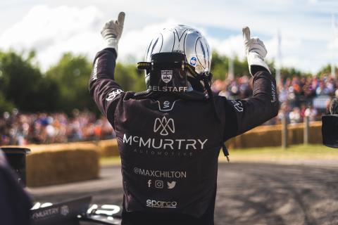 McMurtry Spéirling TopGear Award moment van het jaar op GoodWood coureur Max Chilton