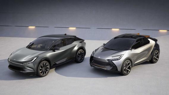 Toyota C-HR Prologue concept en Toyota bZ Compact SUV Concept voor