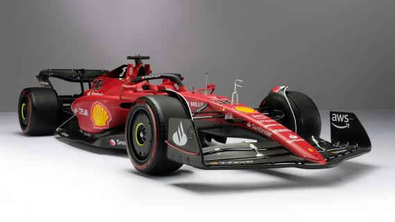 Ferrari F1-75 Ferrari F1-auto van 2022 schuin voor