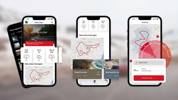 Porsche-app Roads