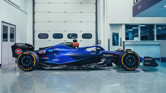 Williams F1-auto 2023 FW45 zijkant