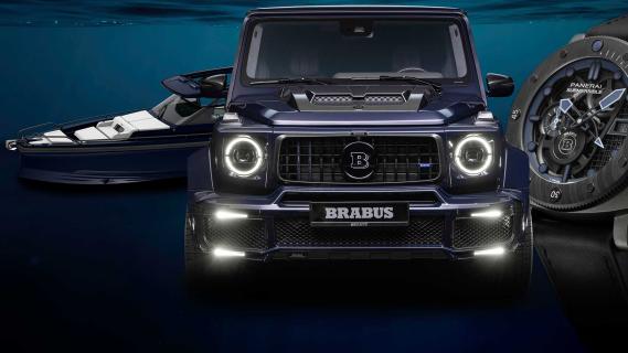 Brabus 900 Deep Blue G-Wagon met boot en Panerai horloge