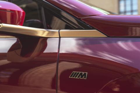 BMW iX M60 (2023) detail badge M zijkant