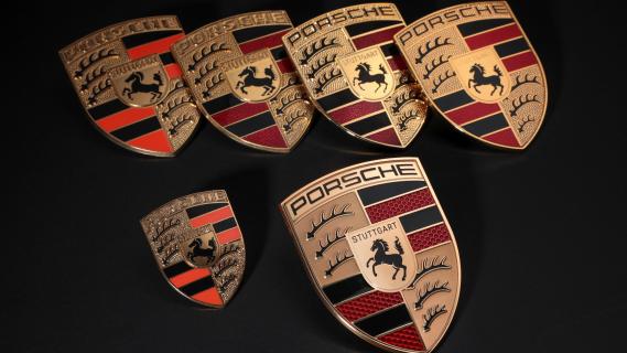 Alle emblemen (logo's) van Porsche door de jaren heen